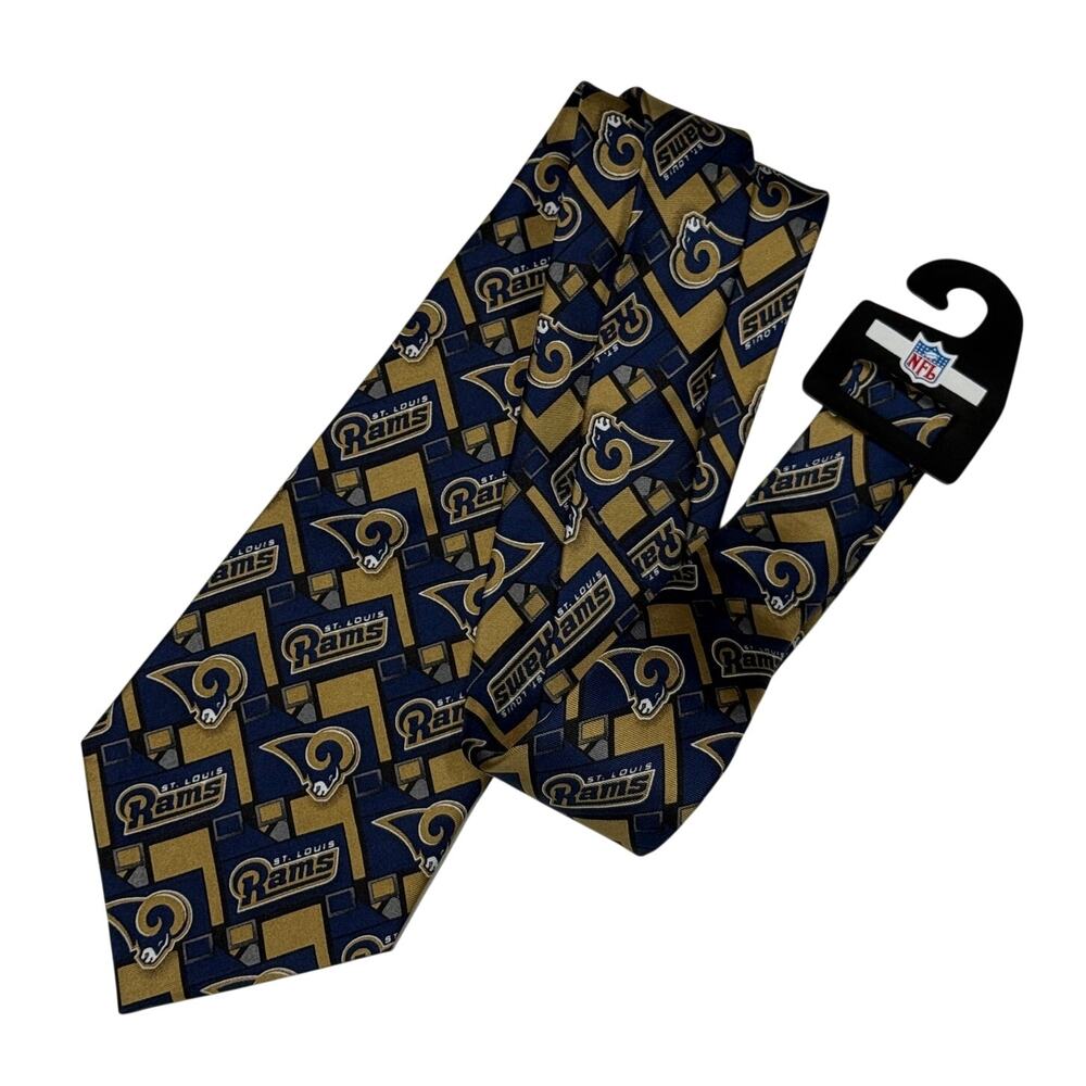 St. Louis Rams 100%‎ Silk Men's Neck Tie NWOT Navy Blue Licensed Football NFL